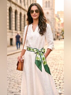 Green Diamond Pattern Silky Satin Scarf – Multi-Use Hair, Neck & Bag Accessory